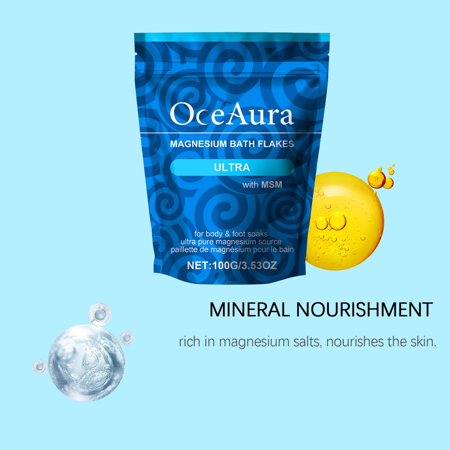 Magnesium Bath Salt Sheets for Muscle Relief and Relaxation