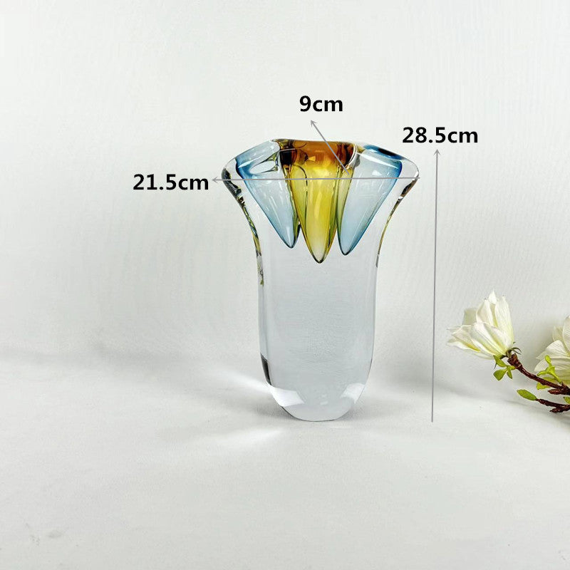 High-End Heavy Glass Vase - Modern Home Decor & Gift Idea