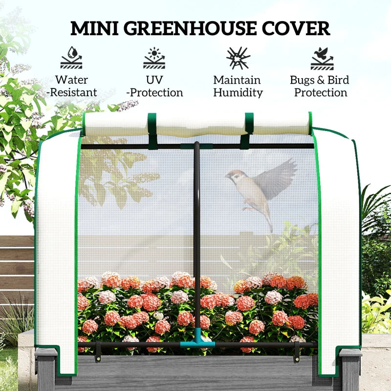 Raised Garden Bed Planter Box - Dark Gray with PE Cover