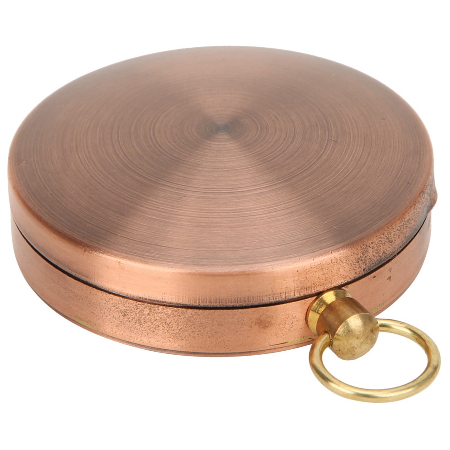 Vintage Portable Copper Flip Cover Compass for Camping