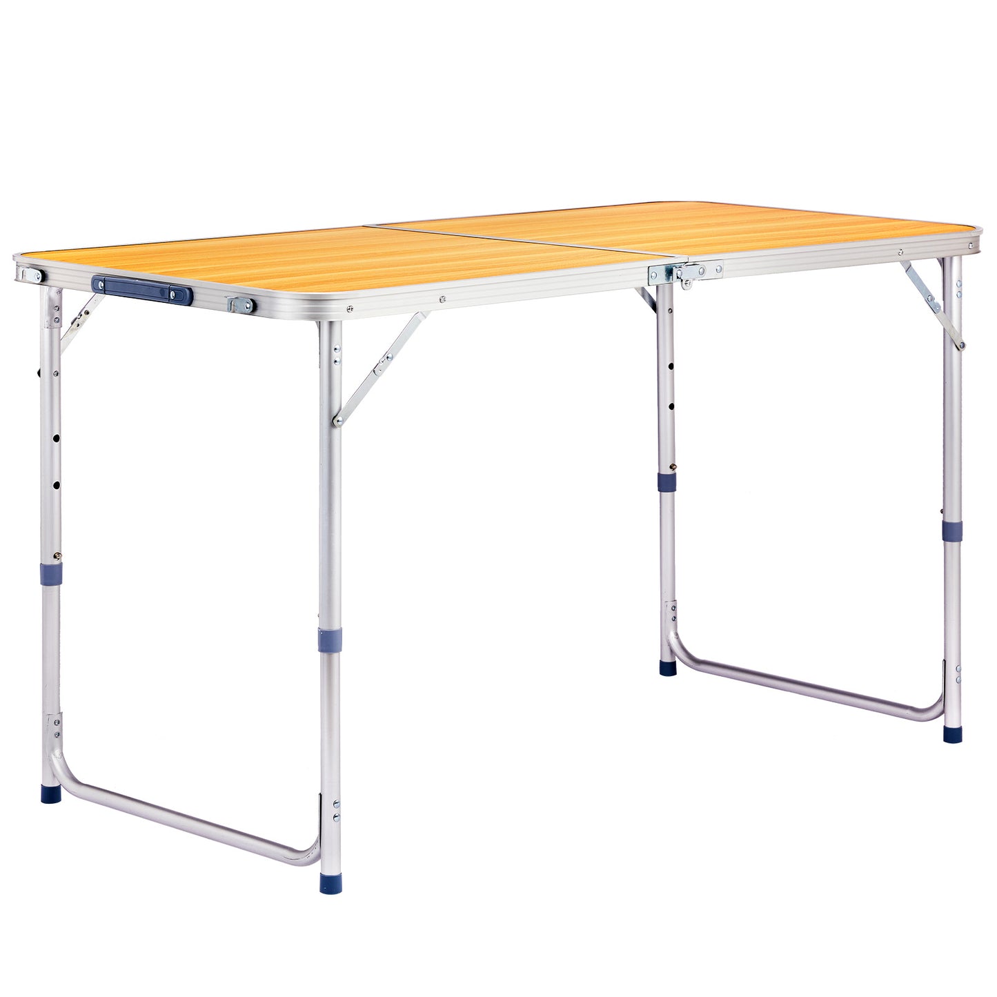 4FT Adjustable Height Folding Table - Portable Aluminum Utility Table