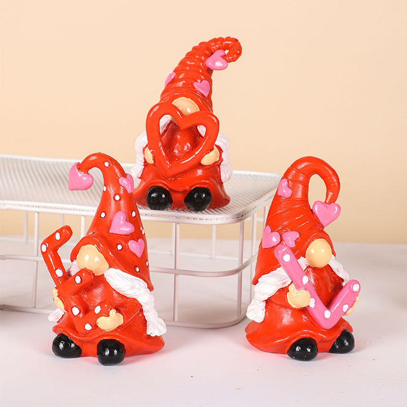 Valentine's Day Resin Decorations Set - Love Theme Wedding & Party Ornaments