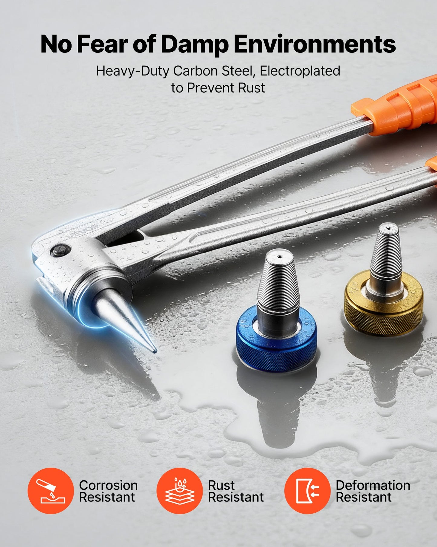 Manual PEX Pipe Expander Tool Kit for 3/8'' to 1'' Pipes with Carrying Case