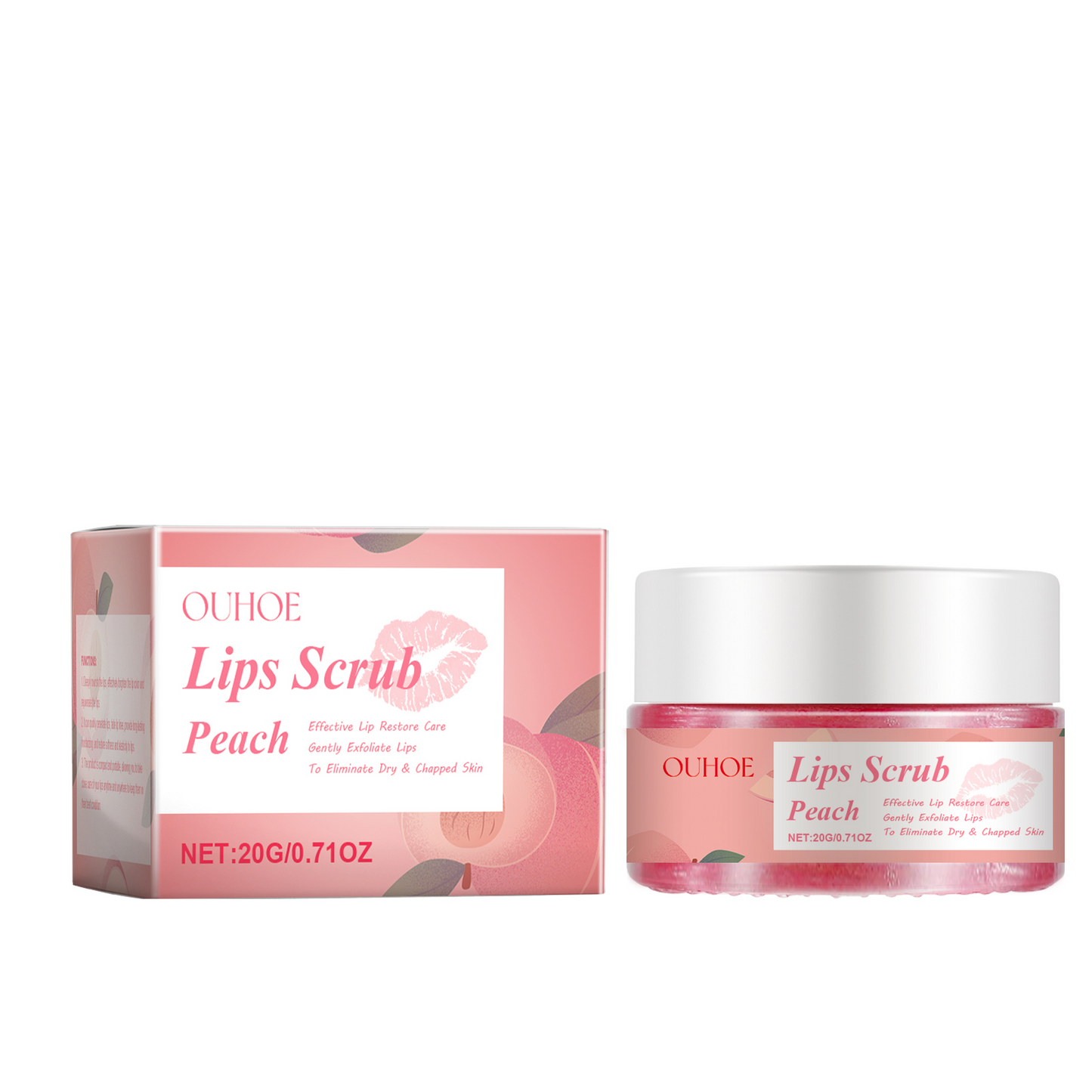 Peach Moisturizing Lip Cream - Hydrating Repair Treatment for Dry Lips