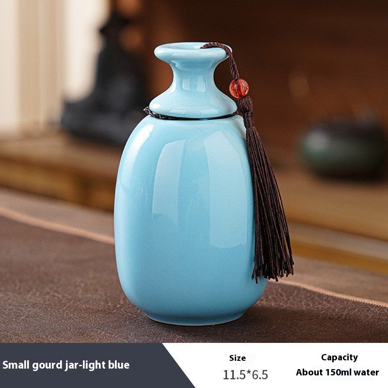 Ceramic Olive Jar Sealed Storage Tank for Kitchen & Home Decor