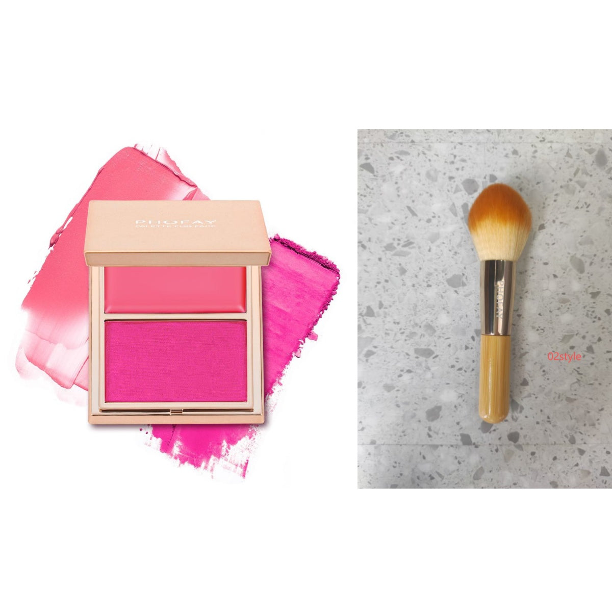 Cream and Powder Blush Duo - Weightless Face Makeup Palette