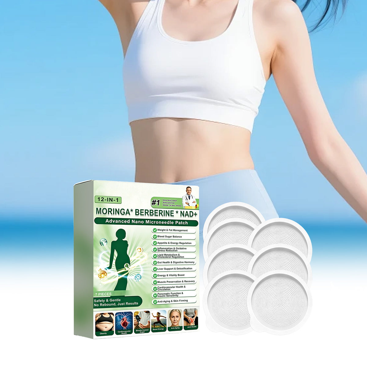 Nano Micro Needle Body Patch, 7 Pieces
