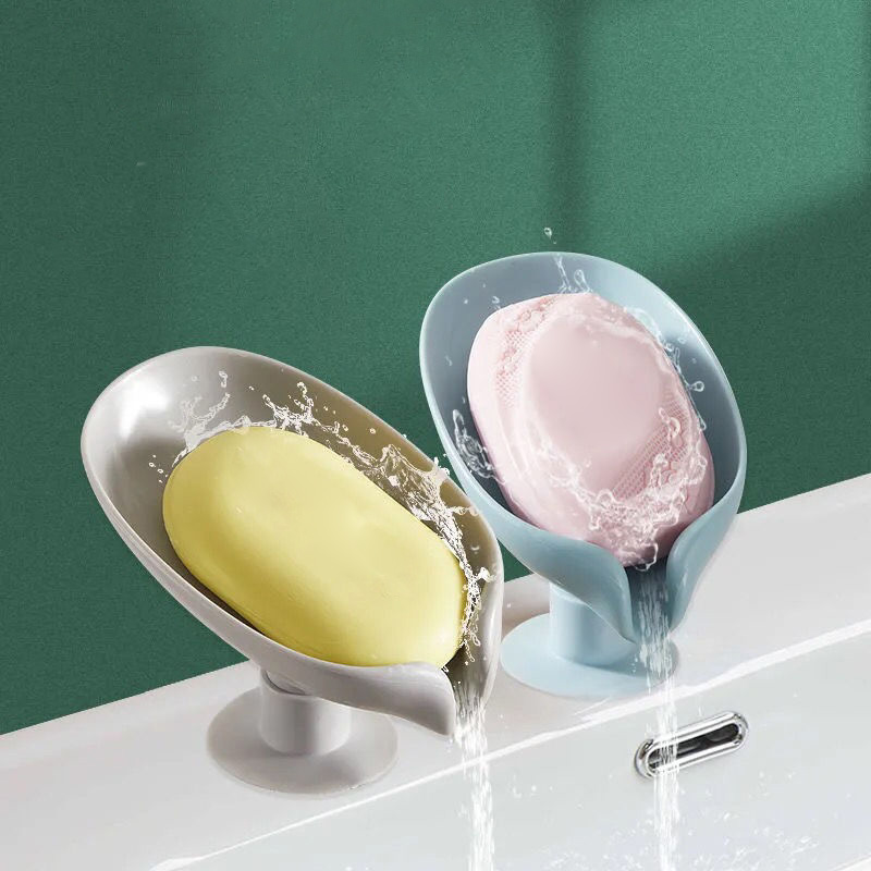 Vertical Soap Dish Shelf with Drainage - Bathroom Wall Mount Organizer
