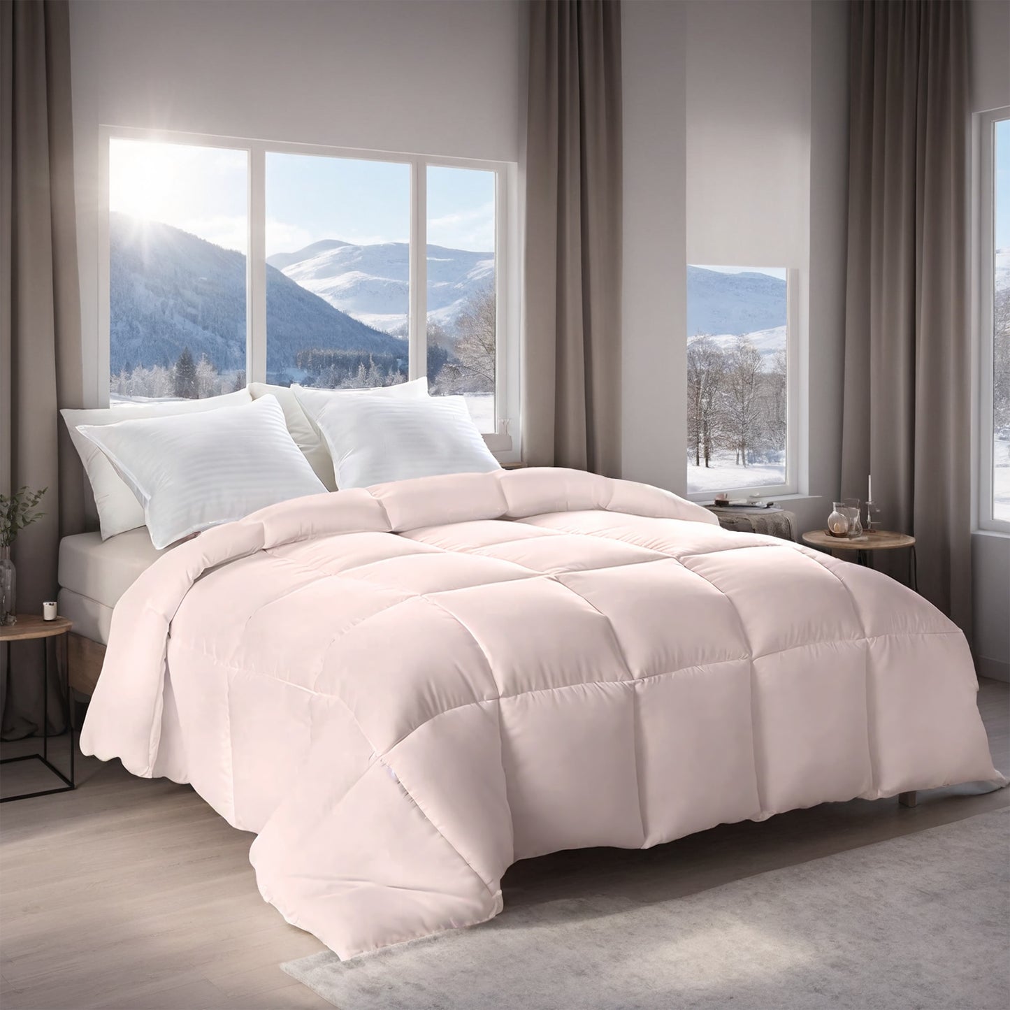 Extra Large Pink Duvet - Warm, Skin-Friendly Comfort, Bohemian Design