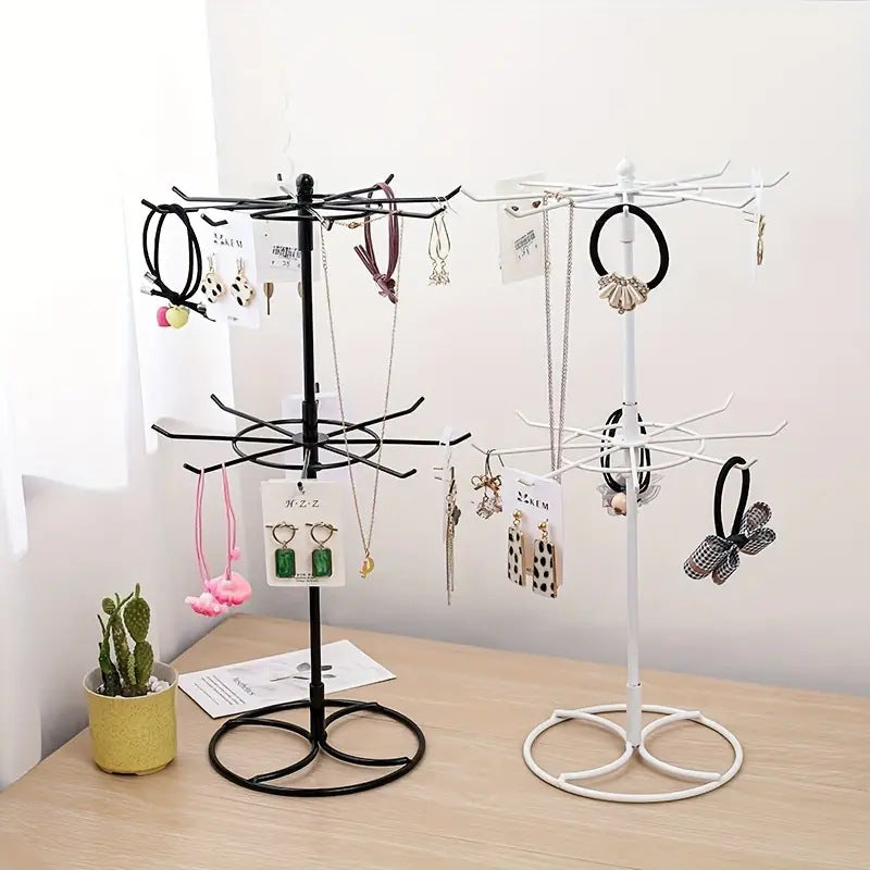 Night Market Display Stand for Small Goods Jewelry Lipsticks Dual-Tier Iron Shelf