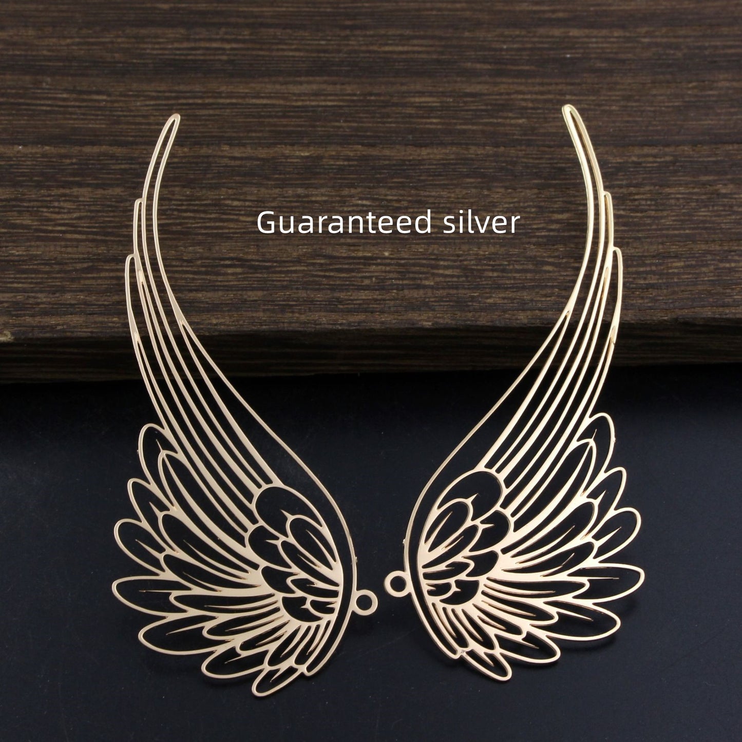 Copper Wing Flower Pendant Jewelry Accessory Gold Silver