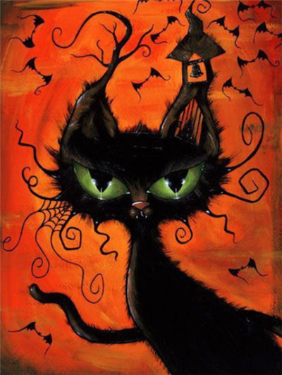 Halloween Diamond Painting Kit - Full Square Cartoon Embroidery Cross Stitch