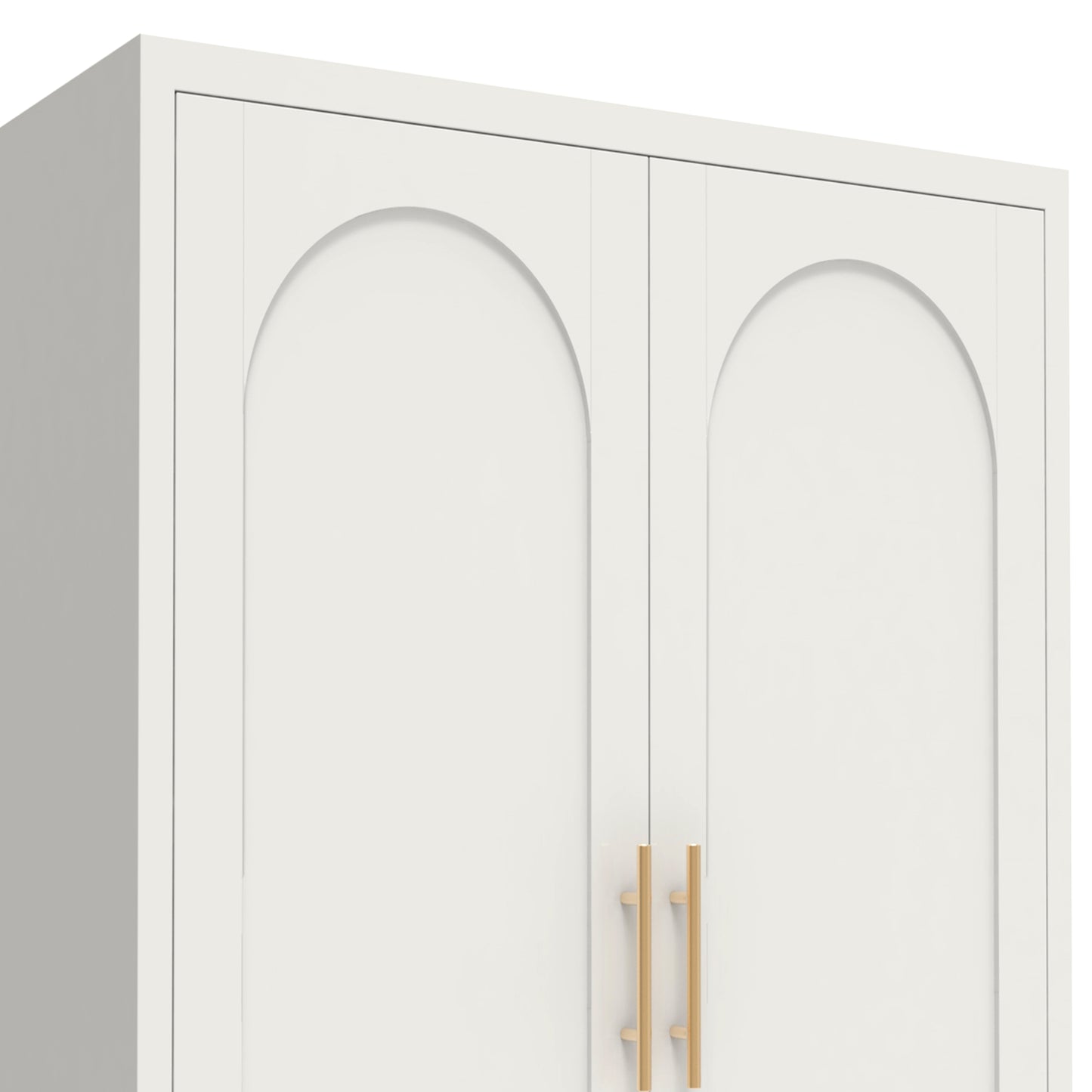 61'' Metal Storage Cabinet with Adjustable Shelves - White