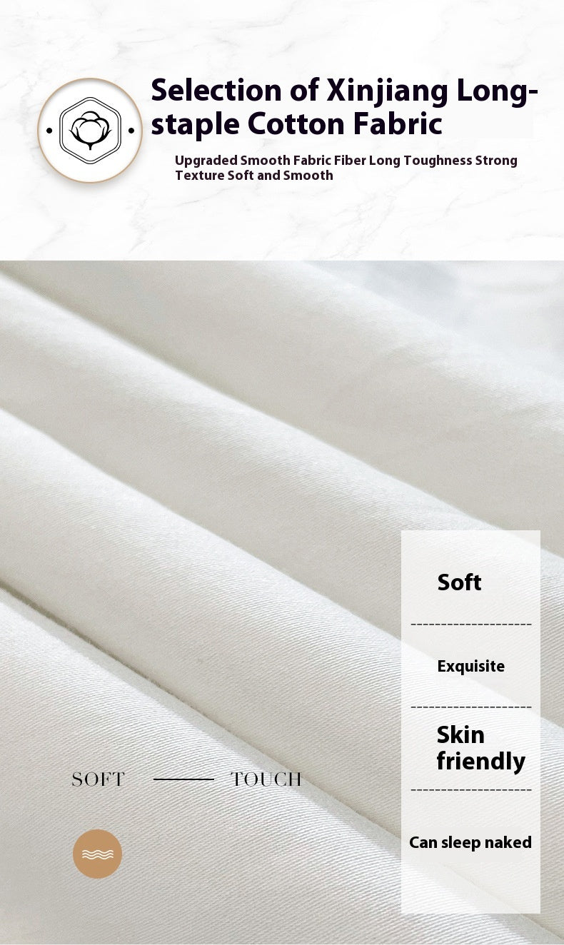 Four-Piece Velvet Bedding Set - Fitted Sheet Duvet Cover Pillowcase
