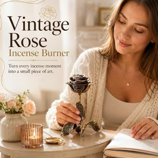 Retro Rose Incense Burner - Creative Home Decor for Weddings & Events