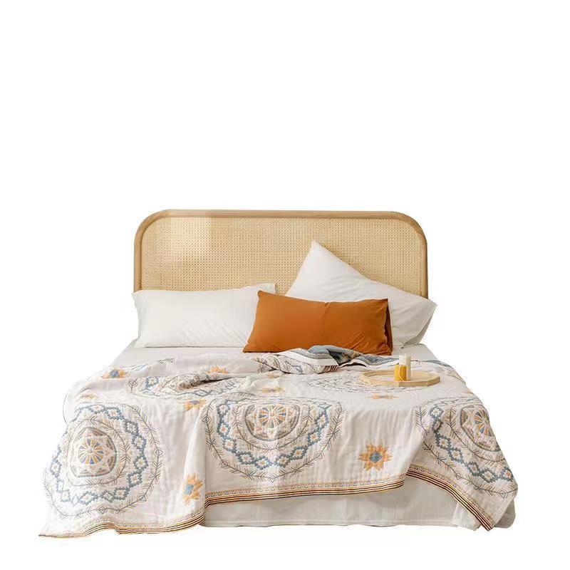 Cotton Cloth Towel Blanket - Modern Geometric Design, Multiple Sizes