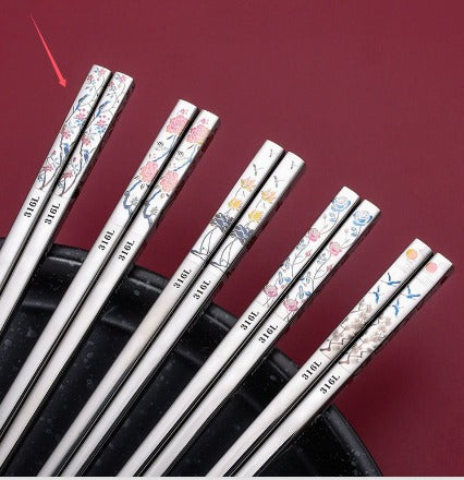 Stainless Steel Chopsticks 25cm Set for Restaurant Hotel & Home Use