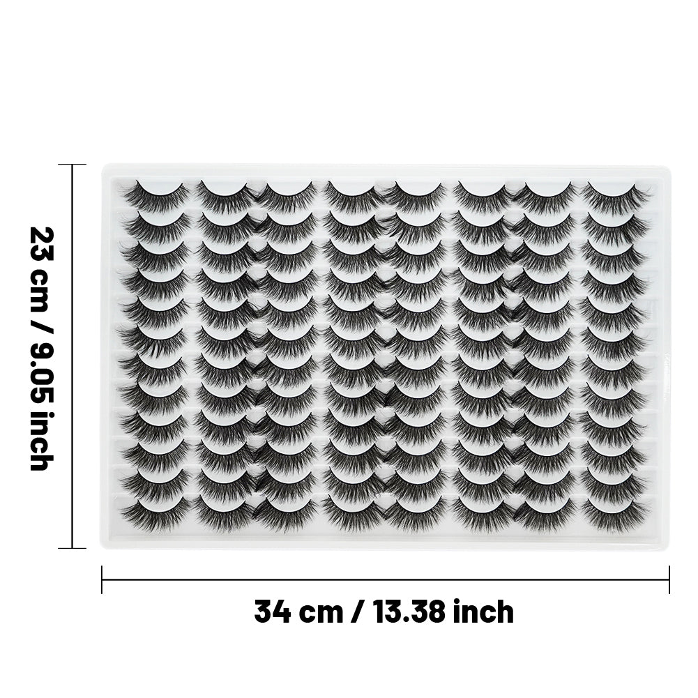 3D Multi-Layered False Eyelashes - Soft & Realistic Black Lashes
