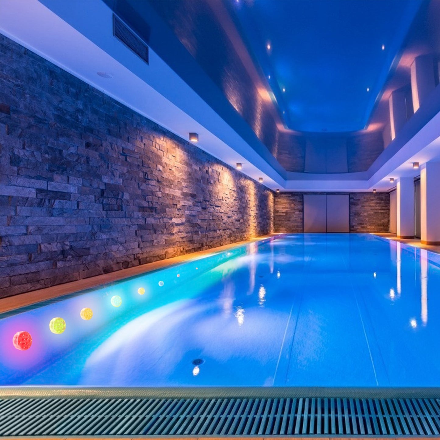 RGB Underwater Pool Lights 4-Pack with Remote Waterproof Submersible LED Decor
