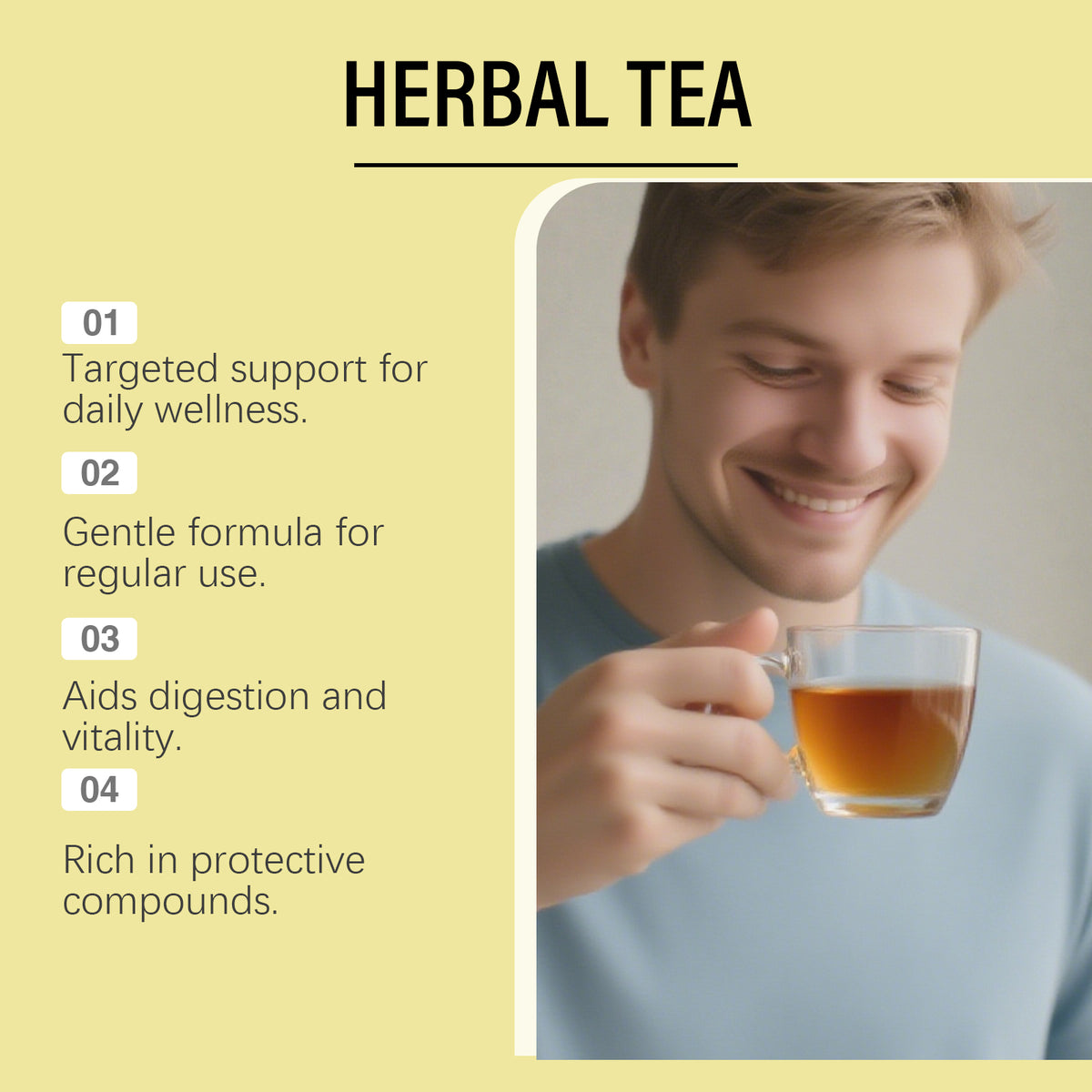 Herbal Functional Tea - Natural Detox & Wellness Tea, 15 Pouches