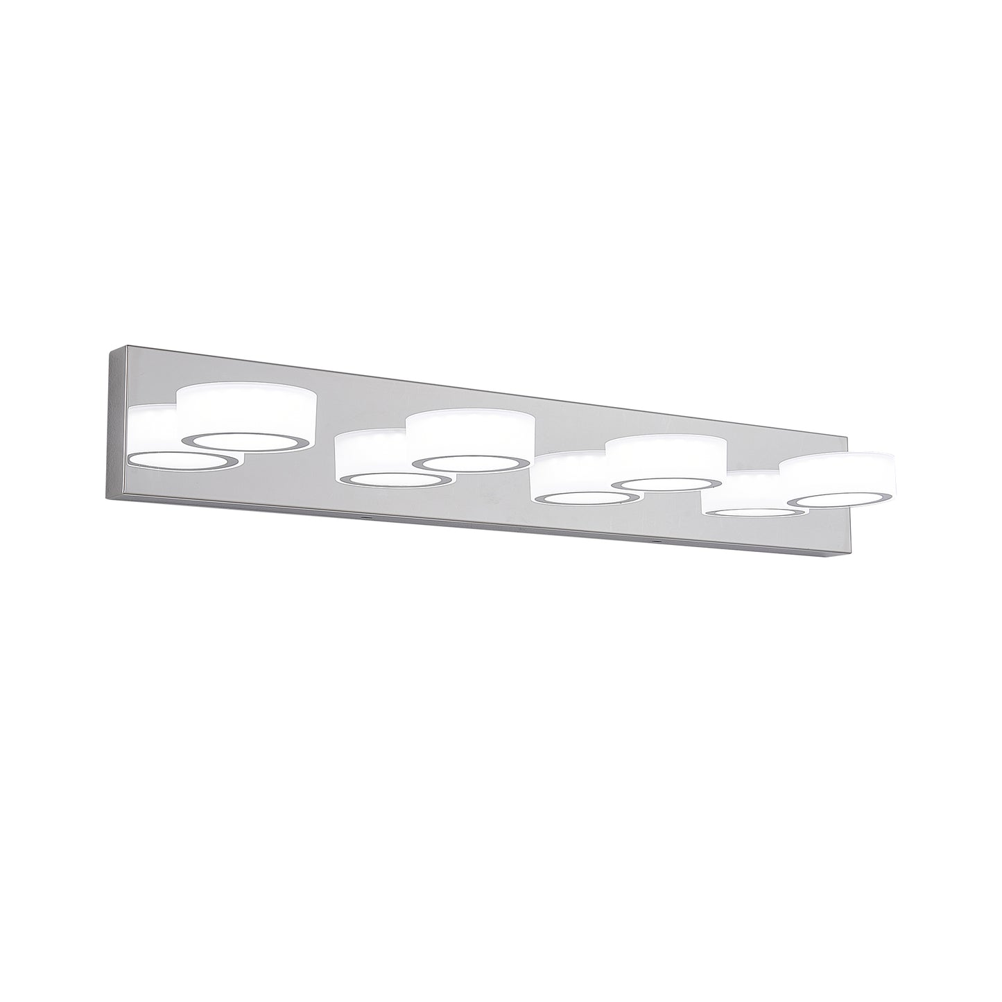 Modern 4-Light LED Vanity Light Fixture - Chrome Wall Lighting