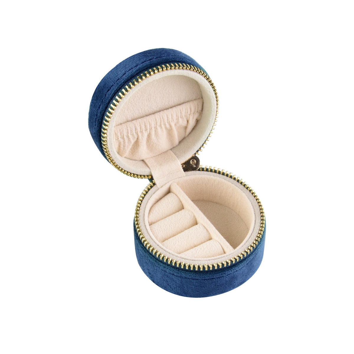 Mini Velvet Jewelry Storage Box - Portable Ring Organizer, Multi-Color