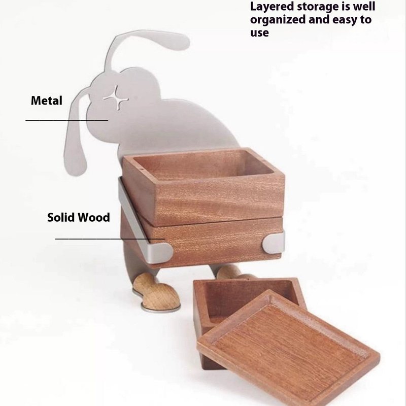 Wooden Jewelry & Earring Organizer Box with Multiple Compartments