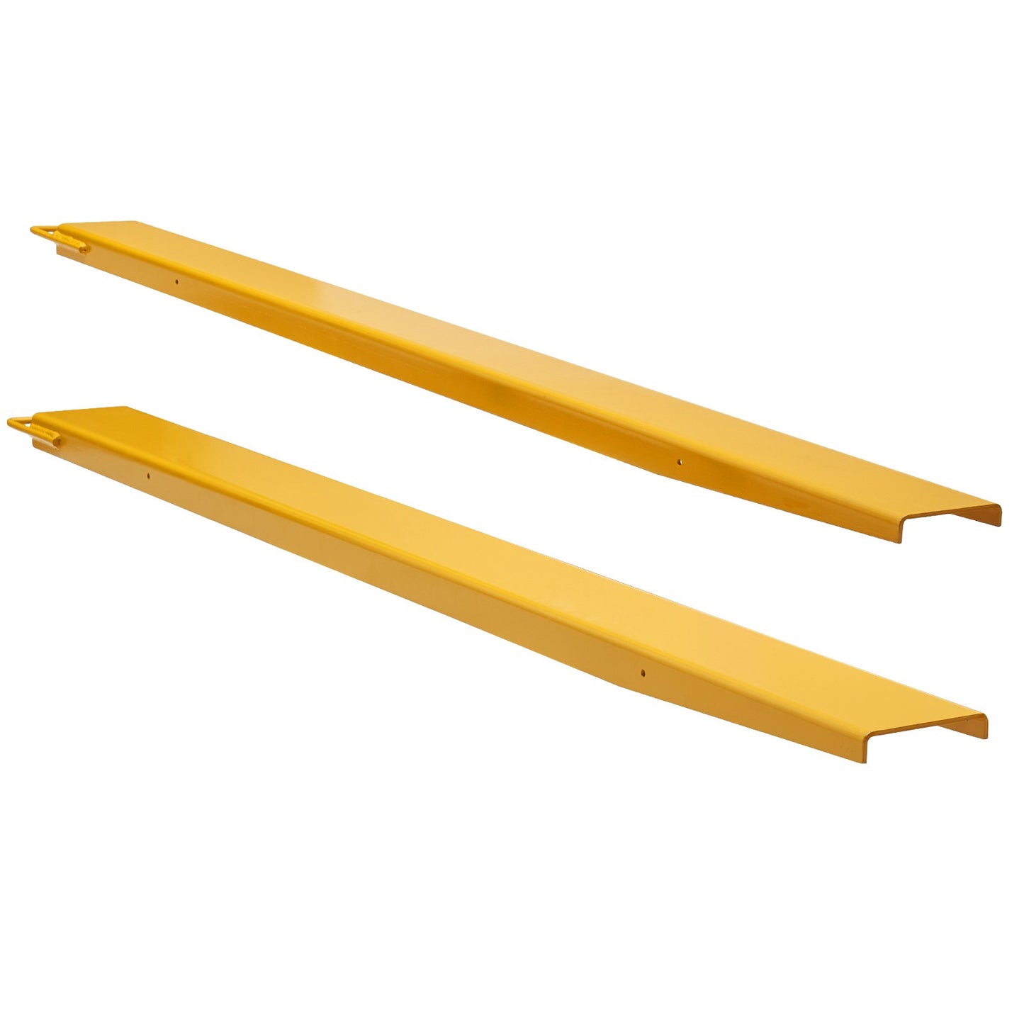Heavy Duty Pallet Fork Extensions 84 Inch for Forklifts - Carbon Steel, Yellow