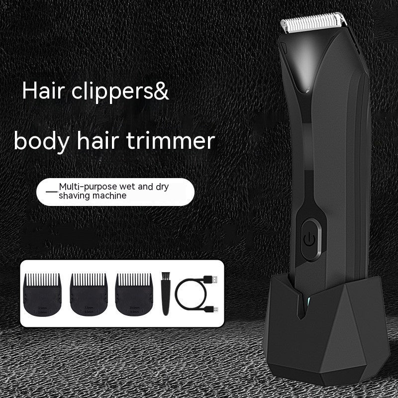 Electric Body Hair Trimmer Waterproof - Black