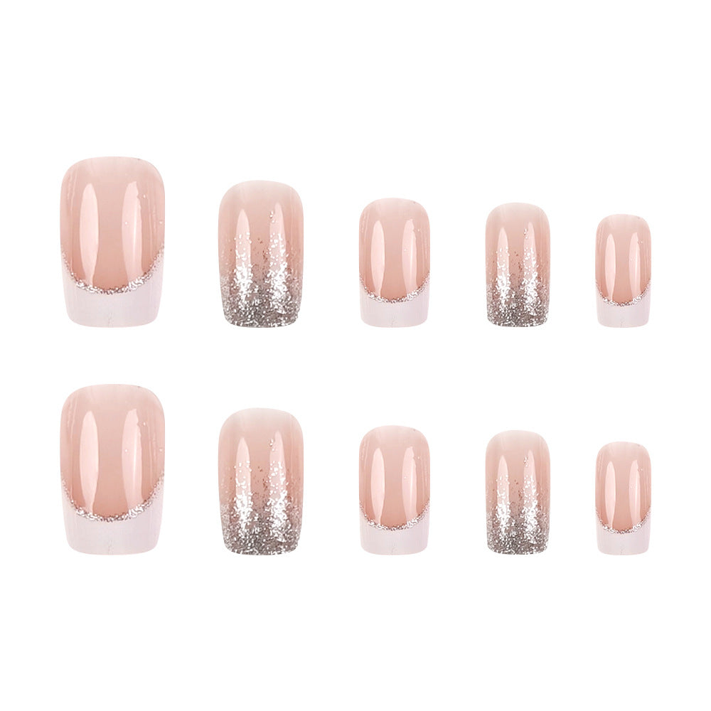 24-Piece Nail Art Kit with French Pressing Glitter Stickers, Gel & Nail File