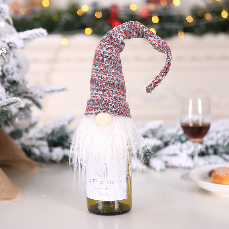 Christmas Decorations Santa Claus Champagne Set Forest Man Holiday Props