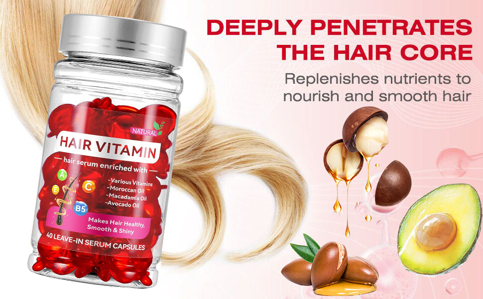 Hair Treatment Serum Capsules with Argan, Macadamia & Avocado Oil