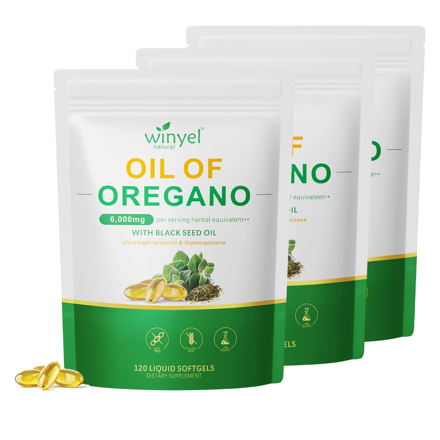 Basil Oil & Black Seed Oil Soft Capsules - Immune & Digestive Support