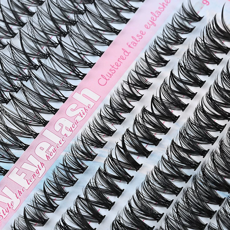 640 Pcs Lash Clusters - 9-16mm D Curl Fluffy Individual Eyelashes