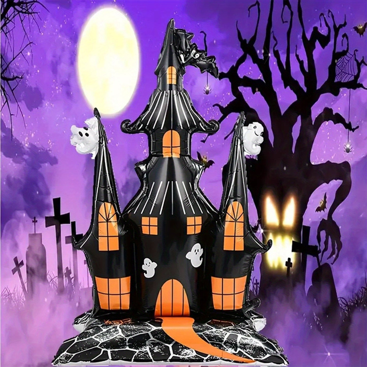 Halloween Castle Balloons Black - Indoor & Outdoor Decoration Props