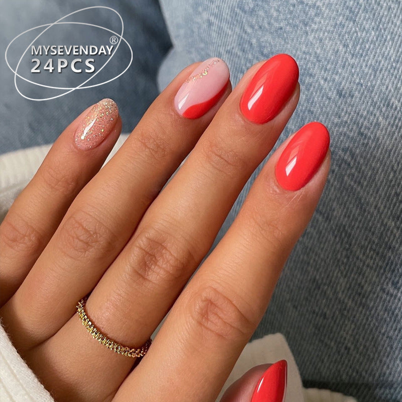 24-Piece Nail Art Sticker Kit with French & Star Designs for Nails