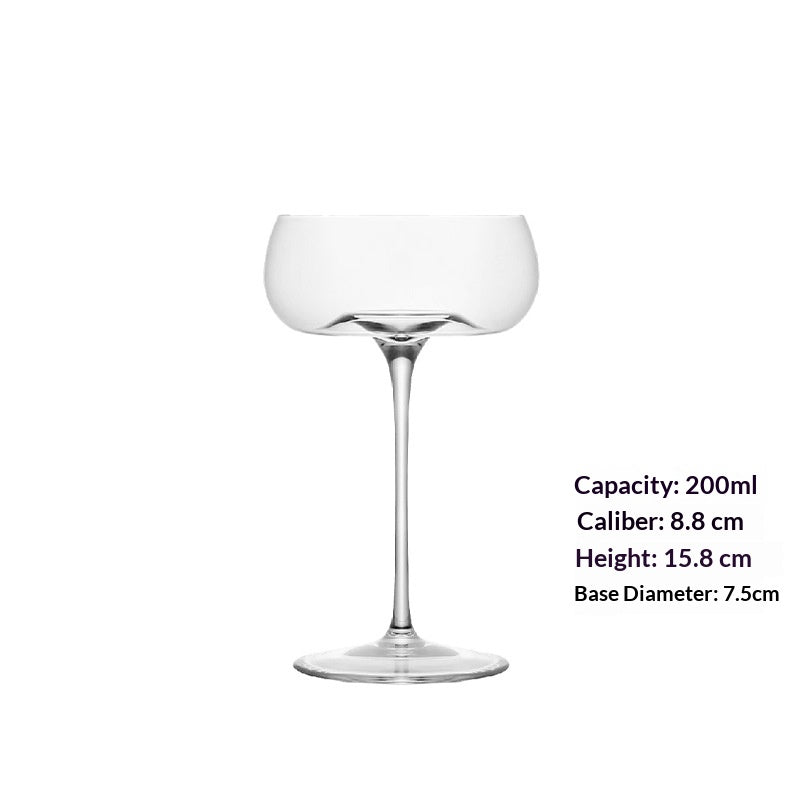 Glass Wine Glass Cocktail Cup - Modern Luxury High-Footed Drinkware