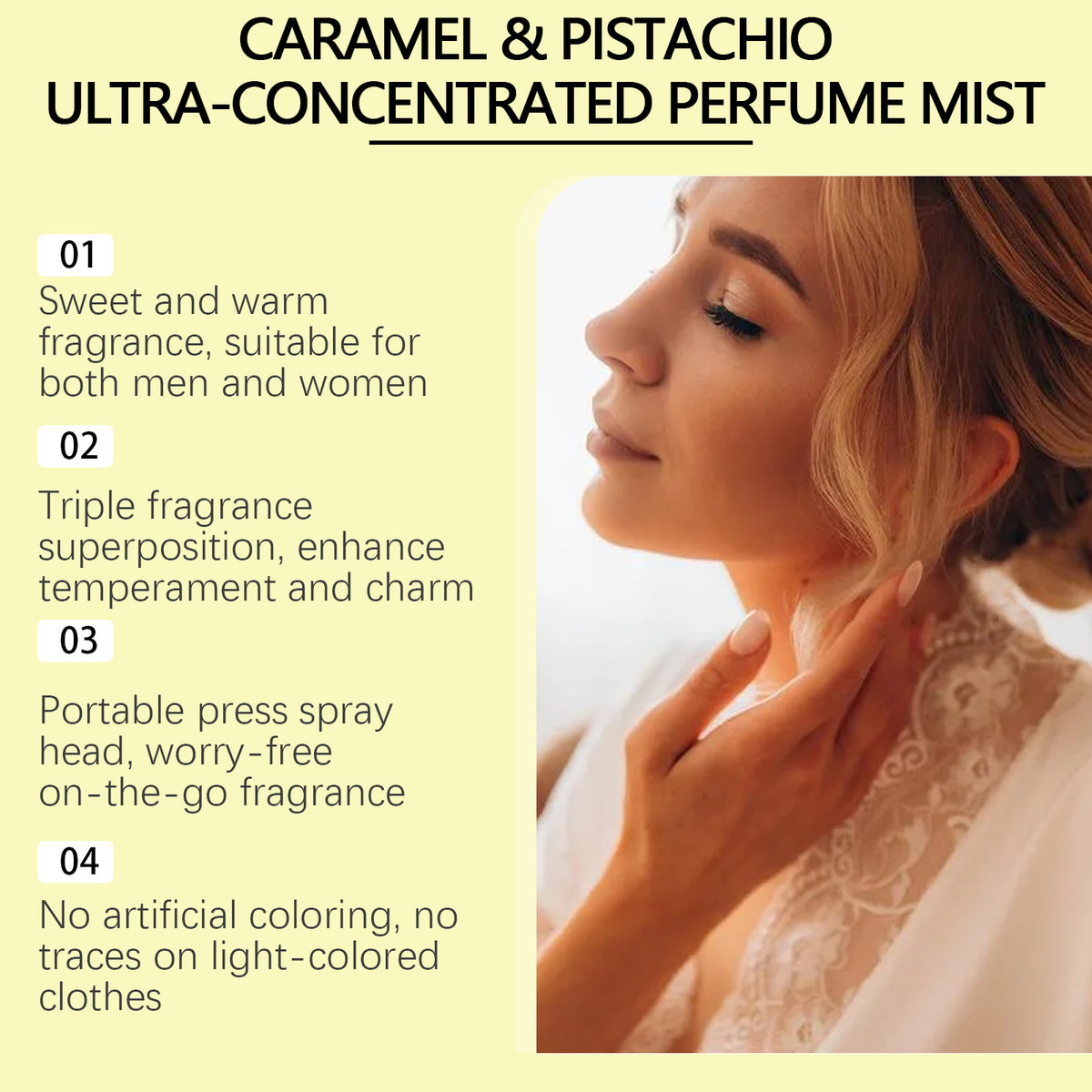 Body Fragrance Spray Caramel Pistachio 100ml Perfume for Skin & Body