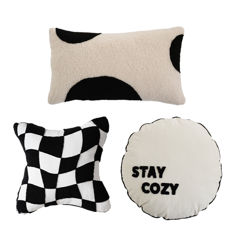 Checkerboard Pillow Set - Multiple Shapes & Styles for Living Room Decor