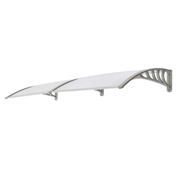 Door & Window Rain Cover Canopy - Silver & Gray Bracket