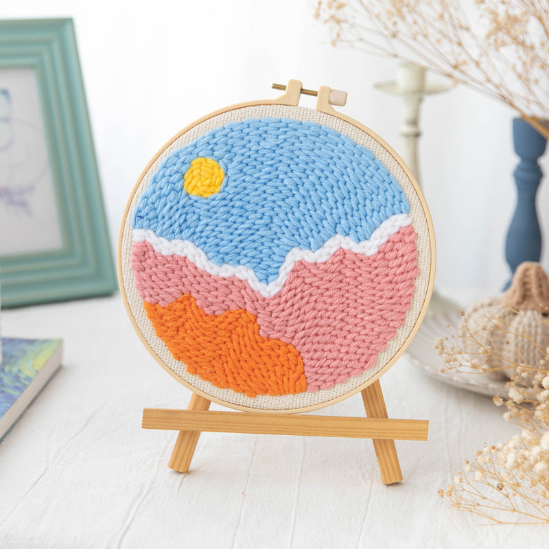 Embroidery Hoop Kit for Cross-Stitch Crafting - Plastic Canvas, 20cm
