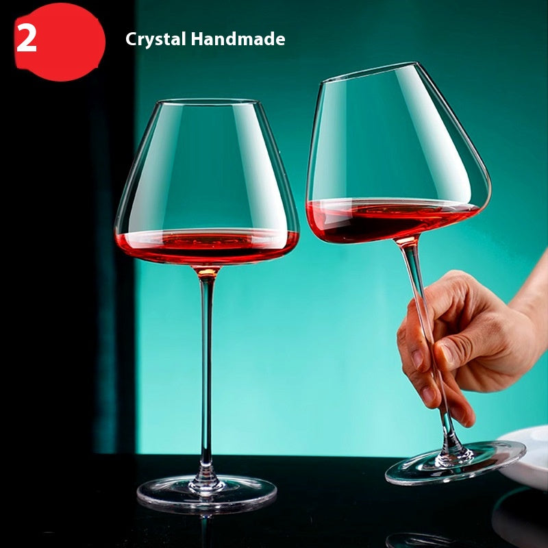 Crystal Red Wine Goblet Set 750ml Nordic Style Glassware - 2 Pieces