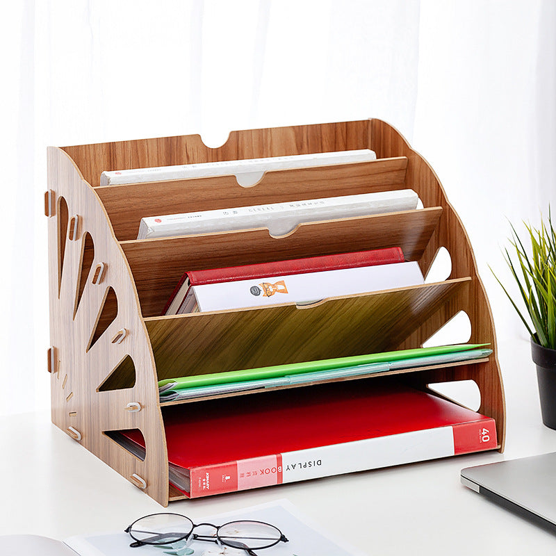 Office Document Storage Rack with 5 Shelves - Organizing & Filing Solution