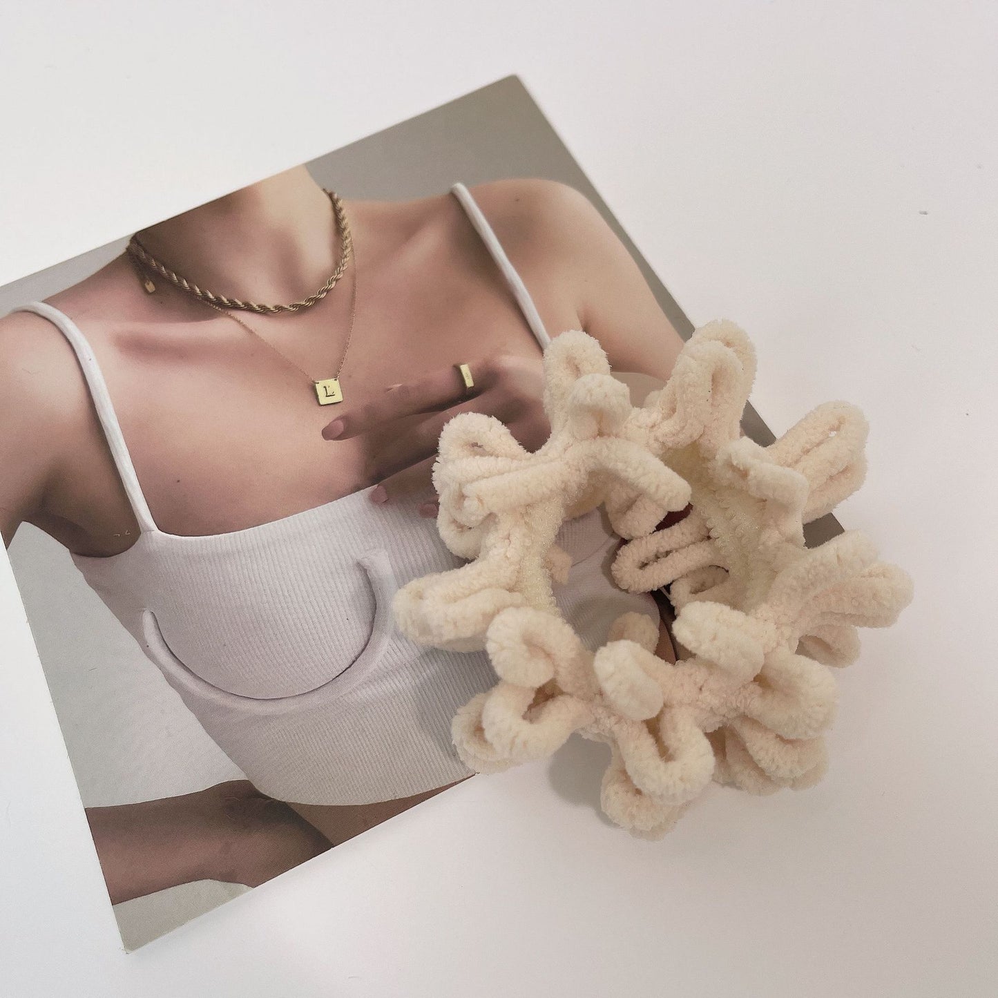 Cute Plush Elastic Hair Scrunchie - Soft Large Intestine Style Hair Band