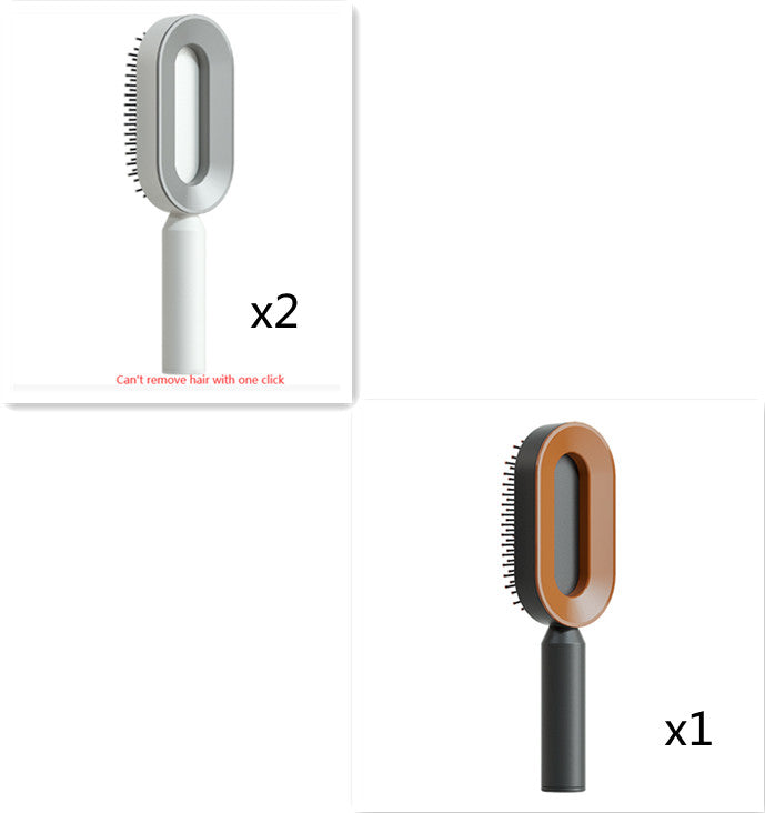 Self-Cleaning Hair Brush with 3D Air Cushion for Scalp Massage & Detangling