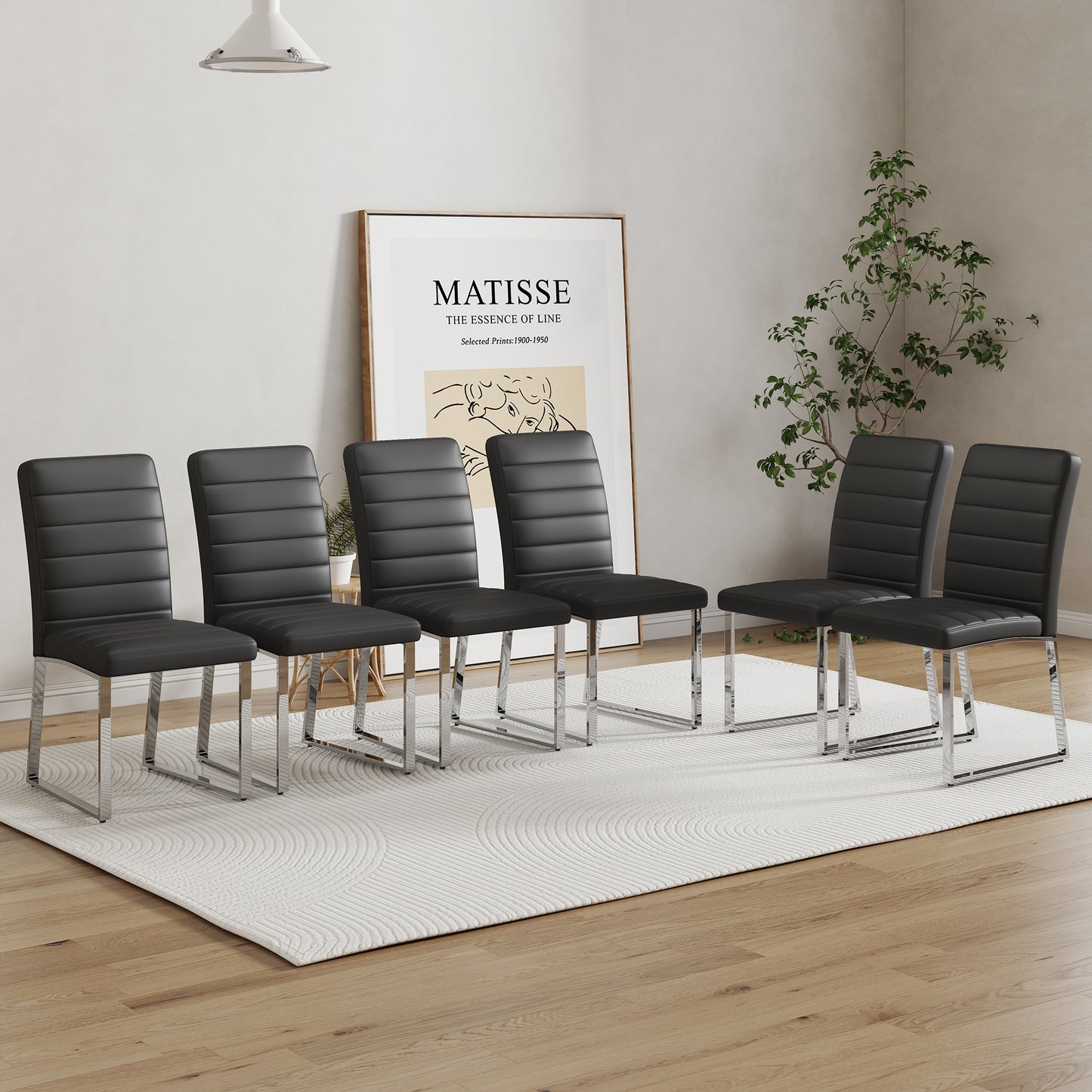 6-Pack - Heavy-duty Chairs Set 2.1 Thick Cushion, Iron Frame, Perfect