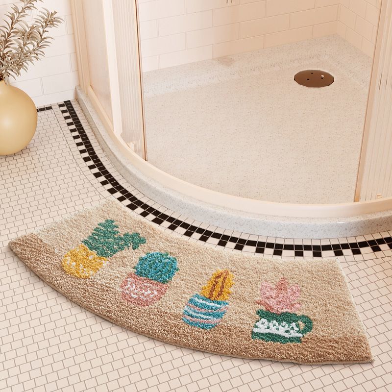 Non-slip Floor Mat Fan-Shaped Bathroom Door Mat Home Decor