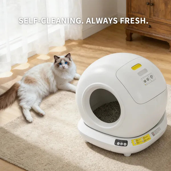 Automatic Cat Litter Box 78L Self-Cleaning Smart Enclosed Toilet with Tuya APP