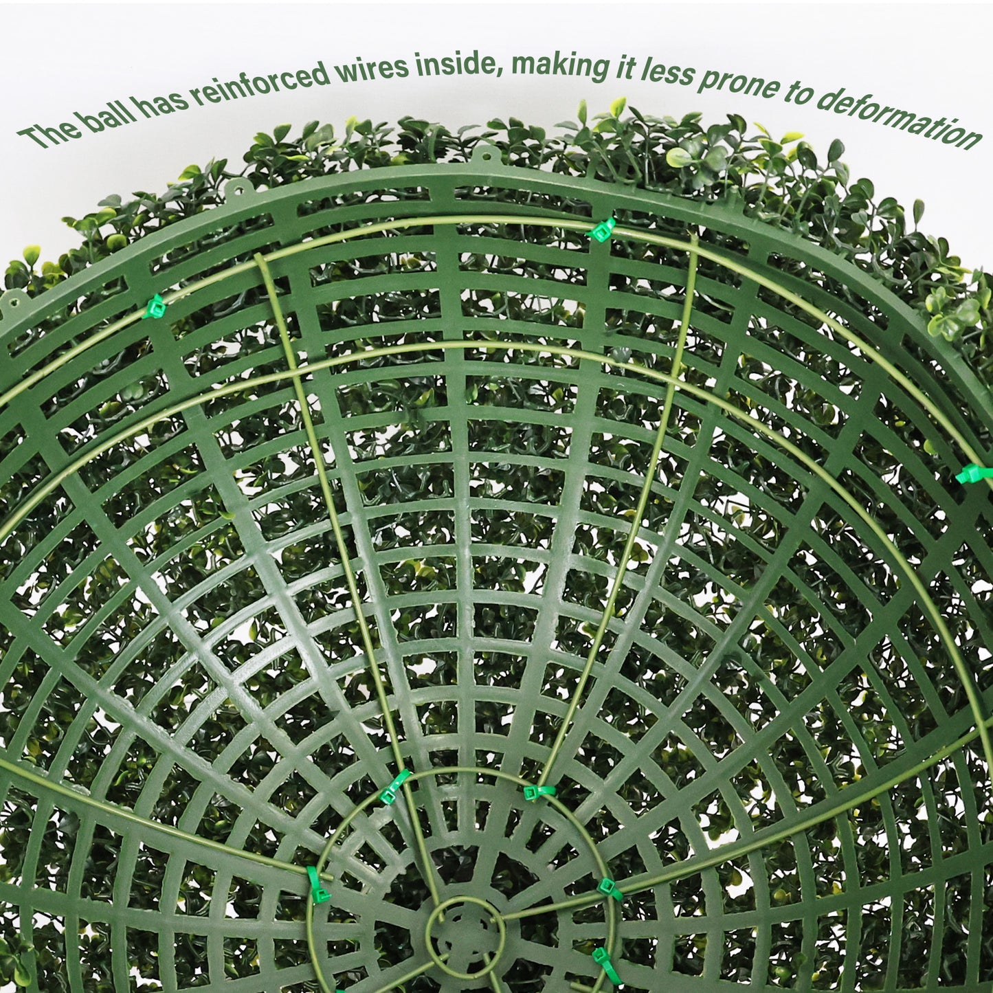 22.4-Inch Artificial Green Topiary Balls - Set of 2 for Outdoor Decoration
