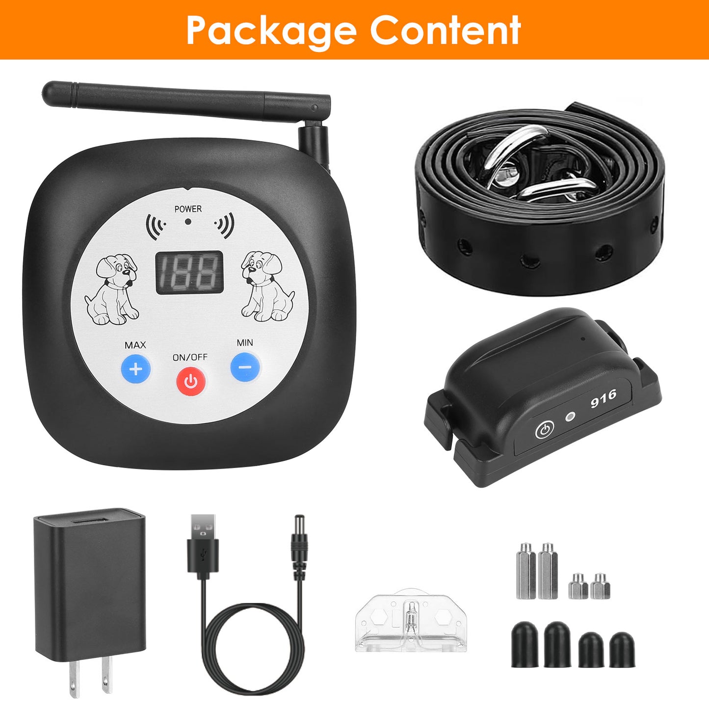Wireless Dog Fence System with GPS Collar - Rechargeable & Adjustable Range